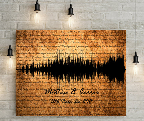 8th/Bronze Anniversary Gift Custom Soundwave