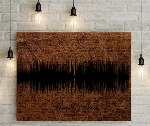 3rd/ Leather Anniversary Gift Custom Soundwave