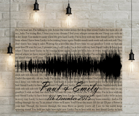 4th/ Linen Anniversary Gift Custom Soundwave